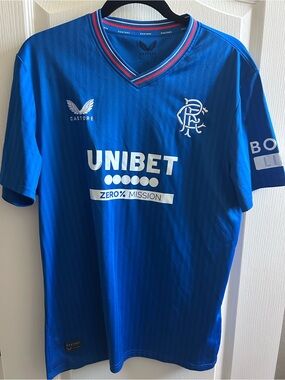 Castore Rangers FC Home Jersey in Blue - Unibet Sponsor